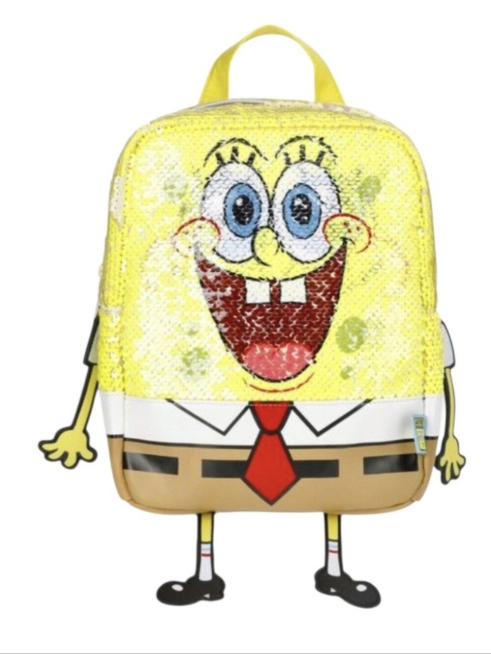 Justice Girls X SpongeBob SquarePants Flip Sequin Mini Backpack in Yellow NWT!